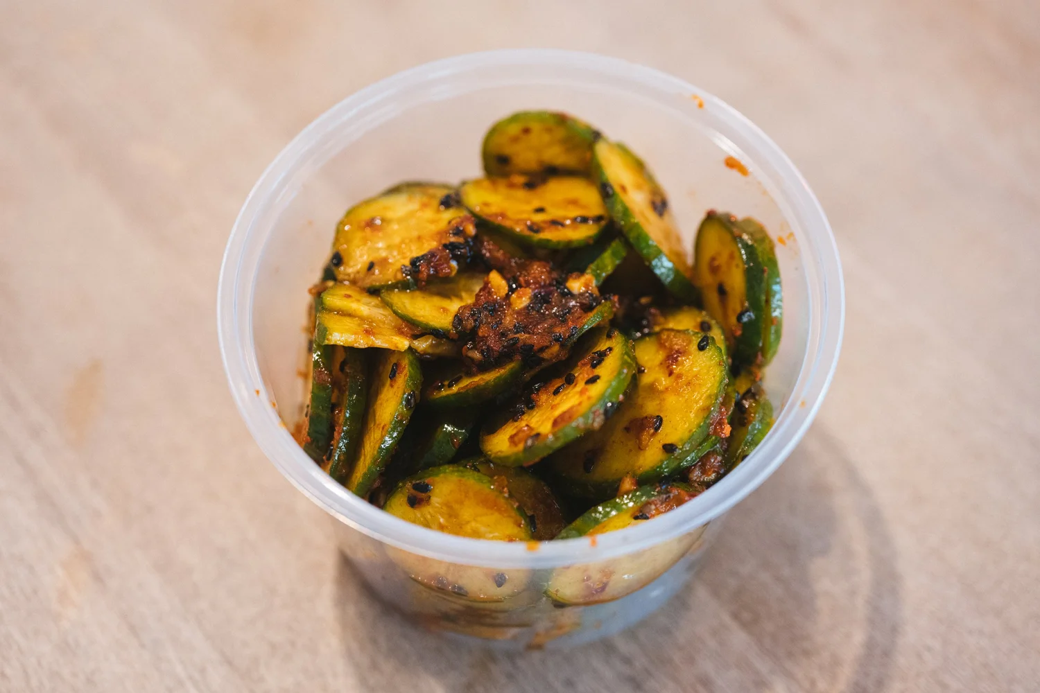 Cucumber kimchi side dish